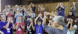 Valpariso POE students warm up their hands